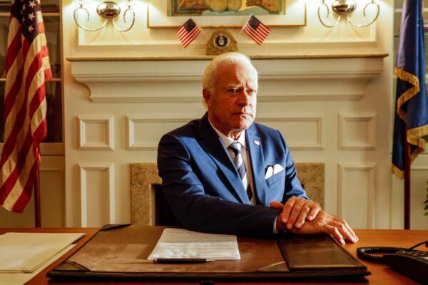 John James, as Joe Biden in his office, in a scene from "My Son Hunter." (The Unreported Story Society)