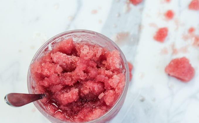 Watermelon Granita With Pomegranate And Lime