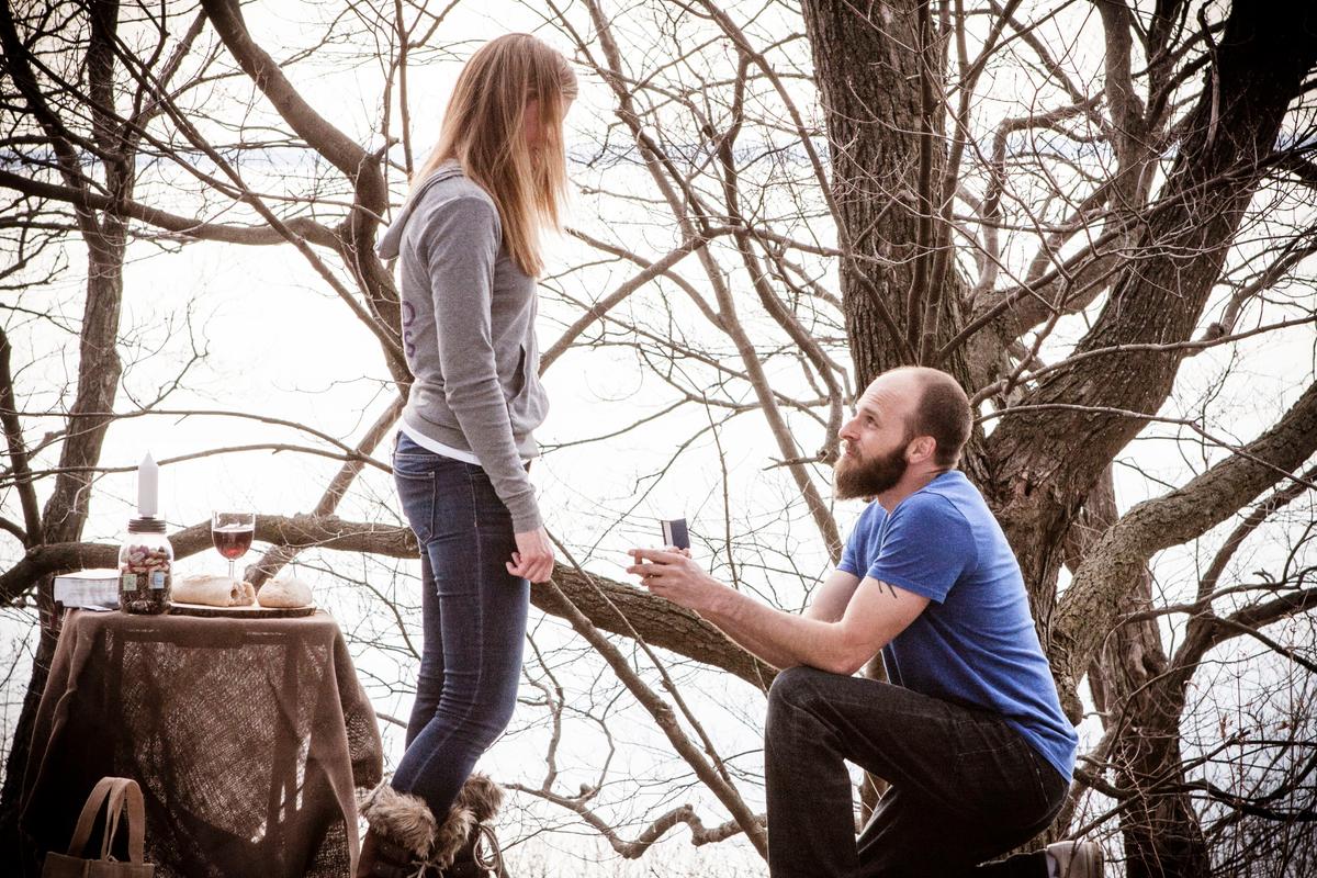 Steve and Erin got engaged in April 2018. (Courtesy of Amy Fiedler Photography via <a href="https://wasitgod.com/">Steve Ullmer</a>)