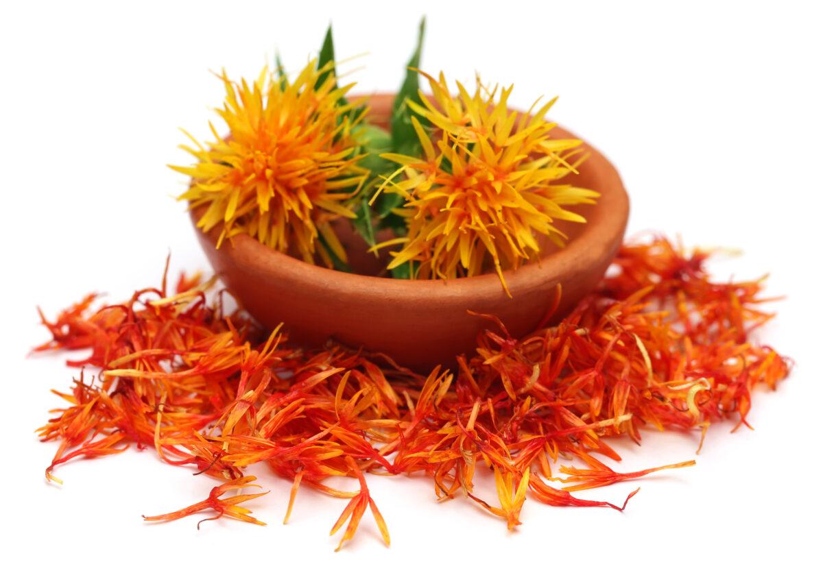 Traditional Chinese medicine Honghua, also known as Safflower or Carthami flos. (Shutterstock)