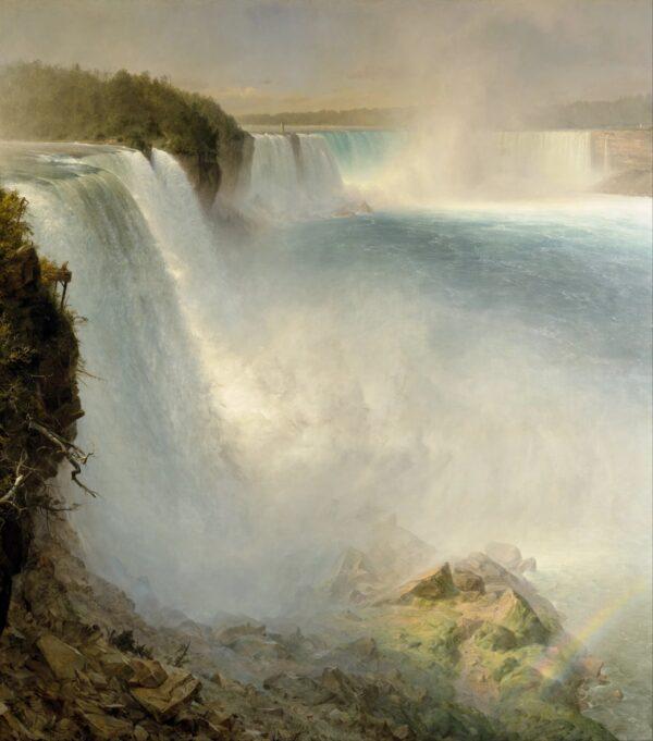 “Niagara Falls, From the American Side,” 1867, by Frederic Edwin Church. Oil on canvas; 101 inches by 89 inches. Scottish National Gallery, in Edinburgh, Scotland. (Public Domain)