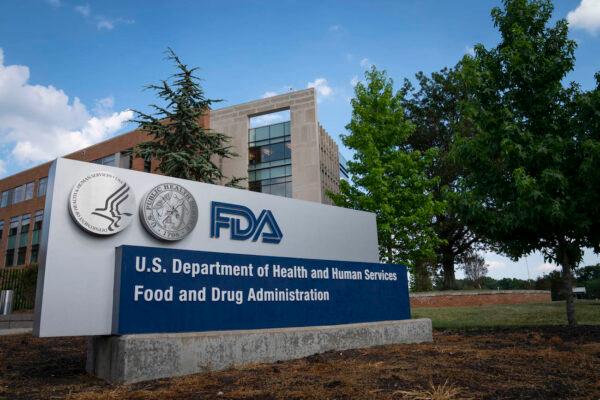 A sign for the Food And Drug Administration is seen outside of the headquarters in White Oak, Maryland, on July 20, 2020. (Sarah Silbiger/Getty Images)