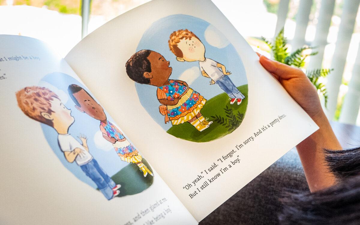 A transgender children's book in Irvine, Calif., on Aug. 30, 2022. (John Fredricks/The Epoch Times)