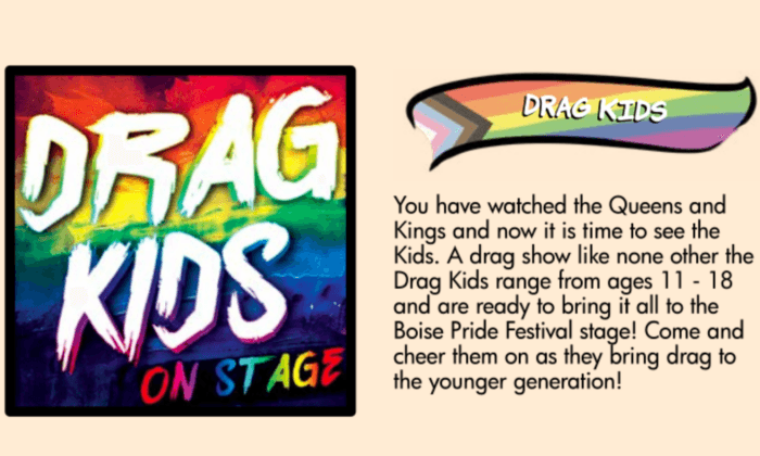 Sponsor Withdraws From Idaho Pride Festival Over ‘Drag Kids’ Show Featuring Children as Young as 11