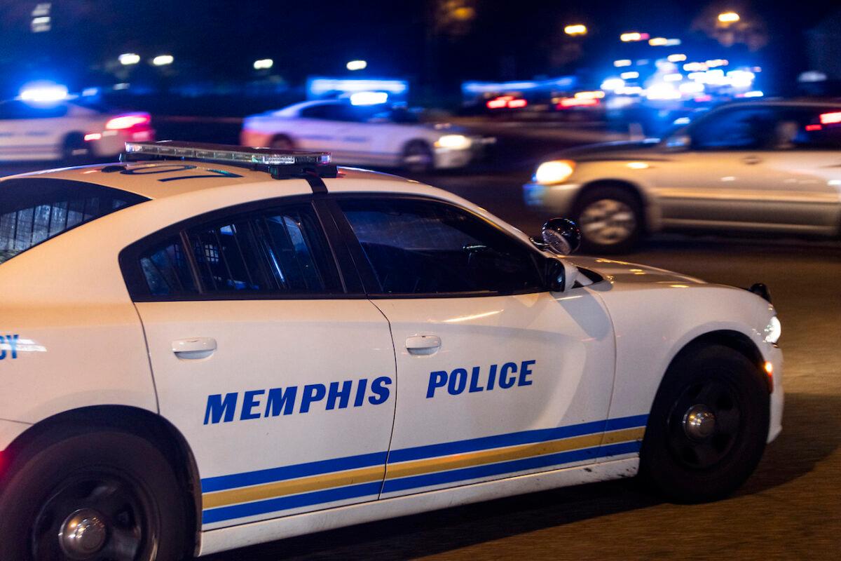 Police investigate a shooting in Memphis on Sept. 7, 2022. (Brad Vest/Getty Images)