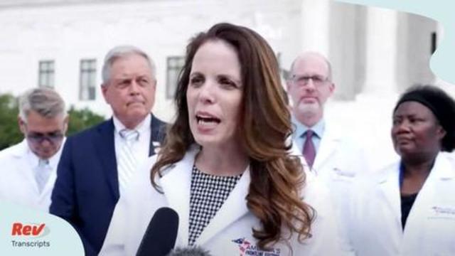 Dr. Simone Gold speaks at a July 2020 press conference on the steps of the U.S. Supreme Court. (Courtesy America's Frontline Doctors)