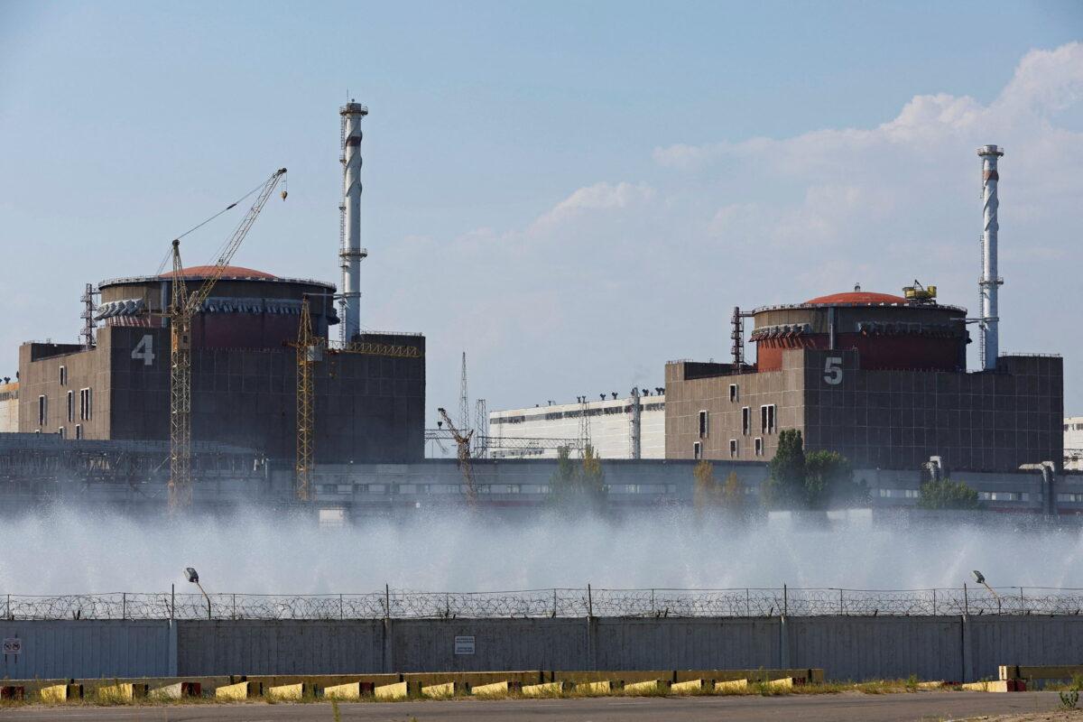 A view shows the Zaporizhzhia Nuclear Power Plant in the course of Ukraine-Russia conflict outside the Russian-controlled city of Enerhodar in Zaporizhzhia region, Ukraine, on Aug. 30, 2022. (Alexander Ermochenko/Reuters)