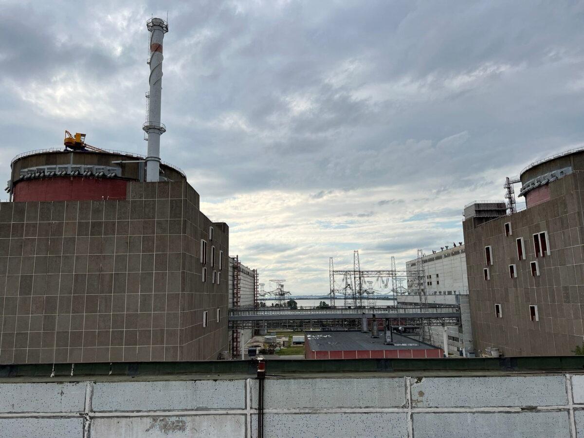 The Russian-controlled Zaporizhzhia Nuclear Power Plant during a visit by members of the International Atomic Energy Agency (IAEA) expert mission, in the course of Ukraine-Russia conflict outside Enerhodar in the Zaporizhzhia region, Ukraine, on Sept. 2, 2022. (International Atomic Energy Agency (IAEA)/Handout via Reuters)