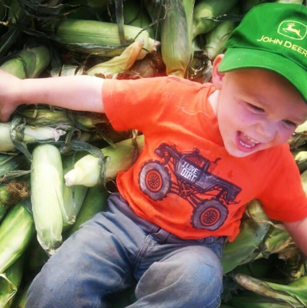 Brayden at age 2 on his grandfather’s farm. (Courtesy of <a href="https://www.facebook.com/braydensvegetablestand">Kari Nadeau</a>)