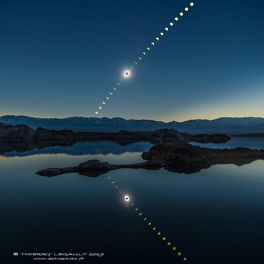 The total eclipse on July 2, 2019, in Argentina. (Courtesy of <a href="http://www.astrophoto.fr/">Thierry Legault</a>)