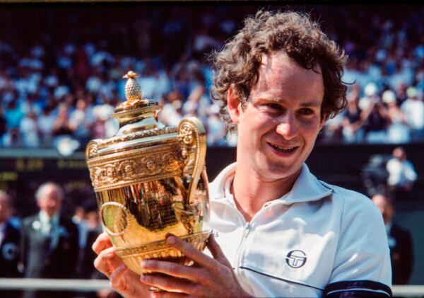 John McEnroe celebrates a championship in the documentary "McEnroe." (Showtime)