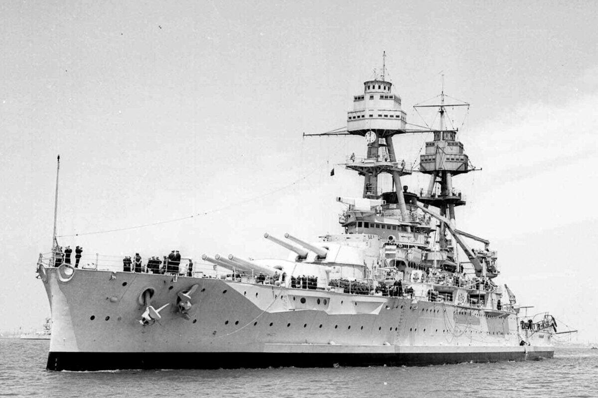 The USS Oklahoma in April 1938. (AP Photo)
