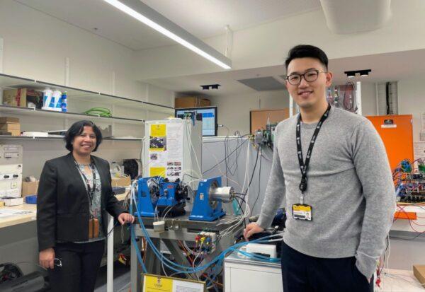 Associate Professor Rukmi Dutta and Guoyu Chu from the UNSW School of Electrical Engineering and Telecommunications led the team that developed the new technology. (Supplied to The Epoch Times by UNSW)