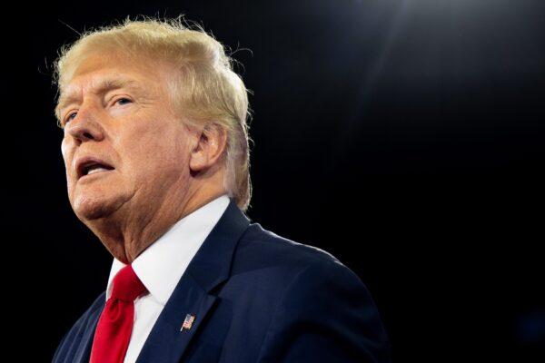 Former President Donald Trump speaks at the Conservative Political Action Conference in Dallas, Texas, on Aug. 6, 2022. (Brandon Bell/Getty Images)