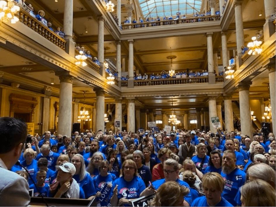 Indiana Right to Life rally held at the Indiana Statehouse on July 26, 2022. (Courtesy of Indiana Right to Life)