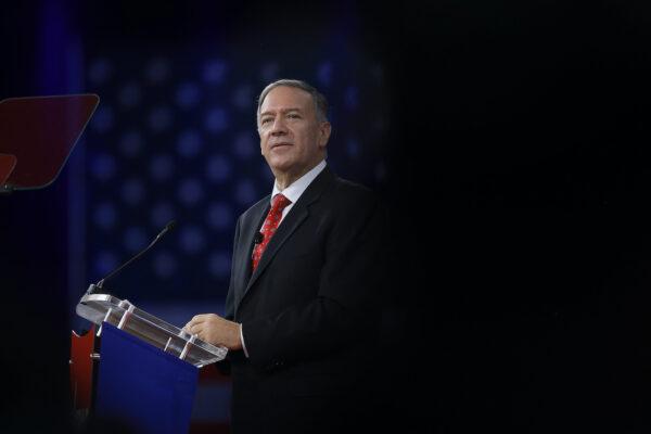 Former U.S. Secretary of State Mike Pompeo speaks during the Conservative Political Action Conference (CPAC) at The Rosen Shingle Creek in Orlando, Fla. on Feb. 25, 2022. (Joe Raedle/Getty Images)