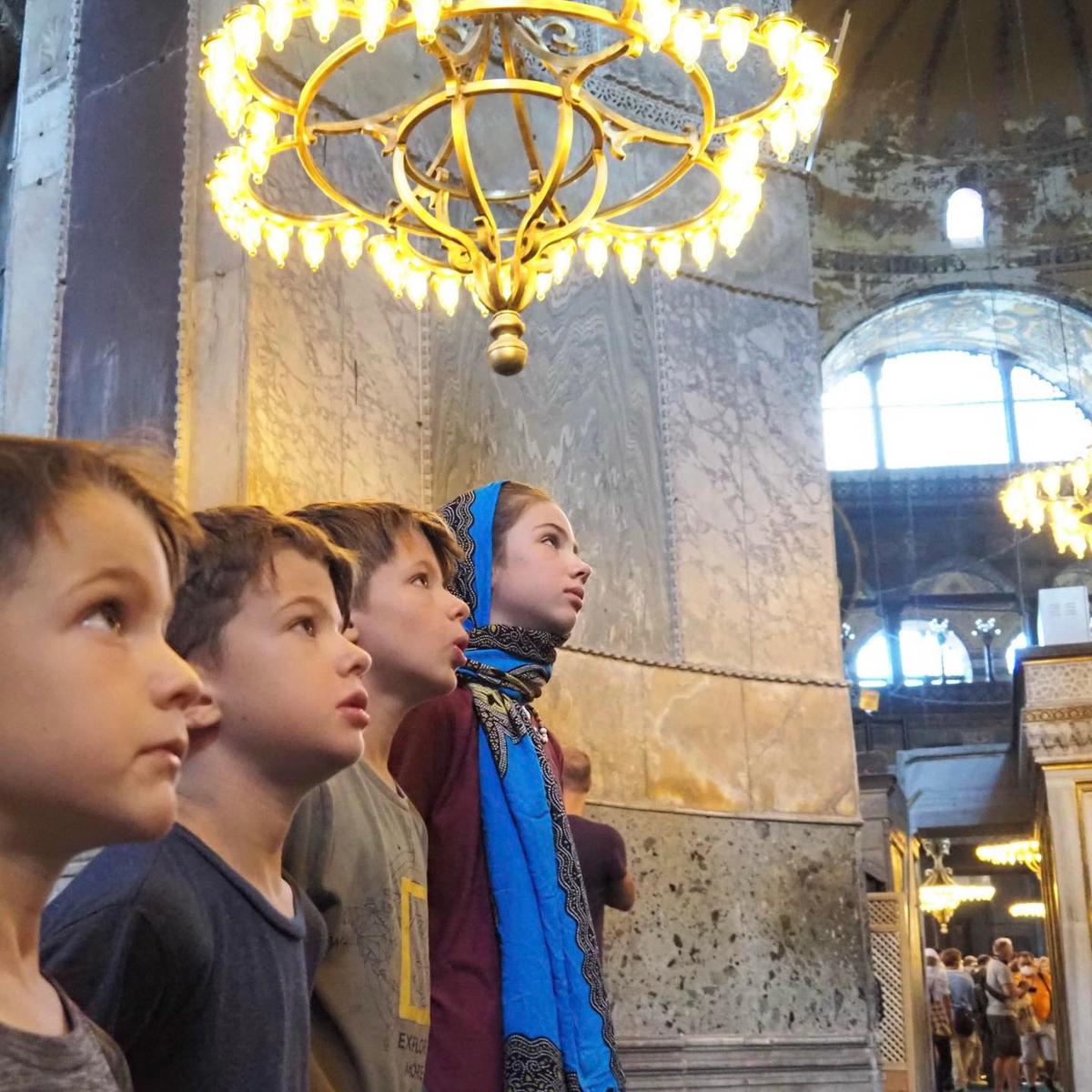 All four children in Istanbul, Turkey. (Courtesy of Edith Lemay)