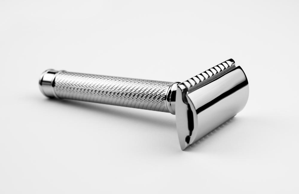 The safety razor has been around since 1901, and remains a very popular choice for facial grooming. (Stephen Plaster/Shutterstock)