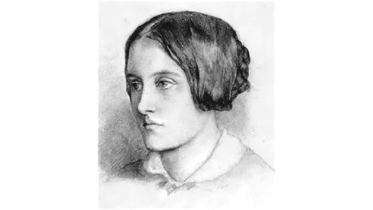 Portrait of Christina Rossetti, 1848, by Dante Gabriel Rosetti. (Public Domain)