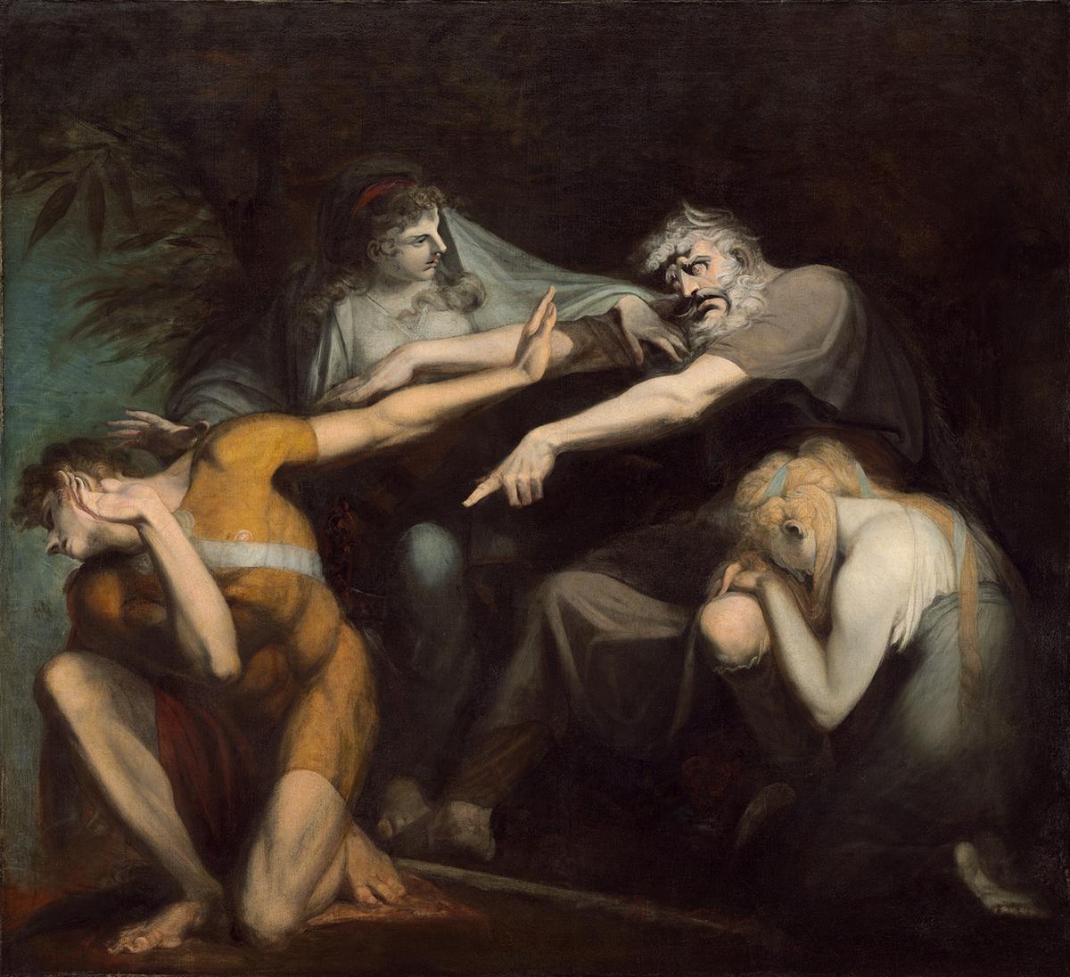 “Oedipus Cursing His Son Polynices,” 1786, by Henri Fuseli. Oil on canvas. National Gallery of Art, Washington. (Public Domain)