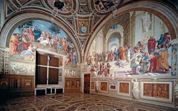 Stanza della Segnatura (Signature Room) Raphael Rooms, Apostolic Palace, Vatican City.