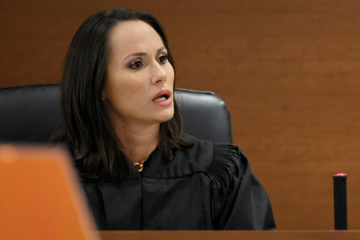 Judge Elizabeth Scherer calls lead defense attorney Melisa McNeill "unprofessional" after McNeill announced the defense's intention to rest their case during the penalty phase of the trial of Marjory Stoneman Douglas High School shooter Nikolas Cruz at the Broward County Courthouse in Fort Lauderdale, Fla., on Sept. 14, 2022. (Amy Beth Bennett/South Florida Sun Sentinel via AP, Pool)