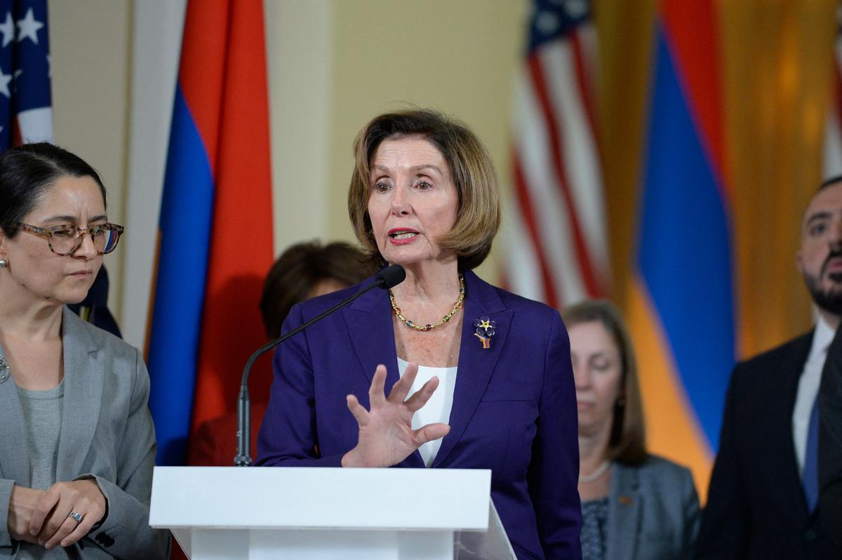 Pelosi Visits Armenia, Condemns ‘Illegal and Deadly Attacks’