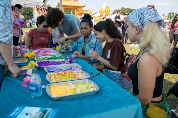 A craft station at the Moon Festival in Deerpark, New York, on Sept. 17, 2022. (Courtesy of New Century Film)