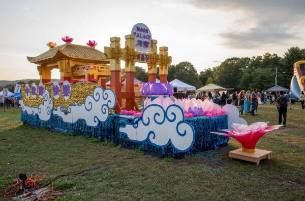 A moon palace float at the Moon Festival in Deerpark, New York, on Sept. 17, 2022. (Courtesy of New Century Film)