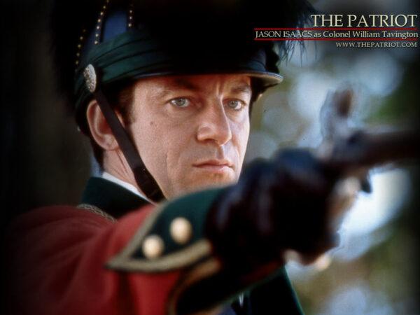 Jason Isaacs as Col.Tavington, the British officer who brings great suffering to the Martin family in "The Patriot." (MovieStillsDB)