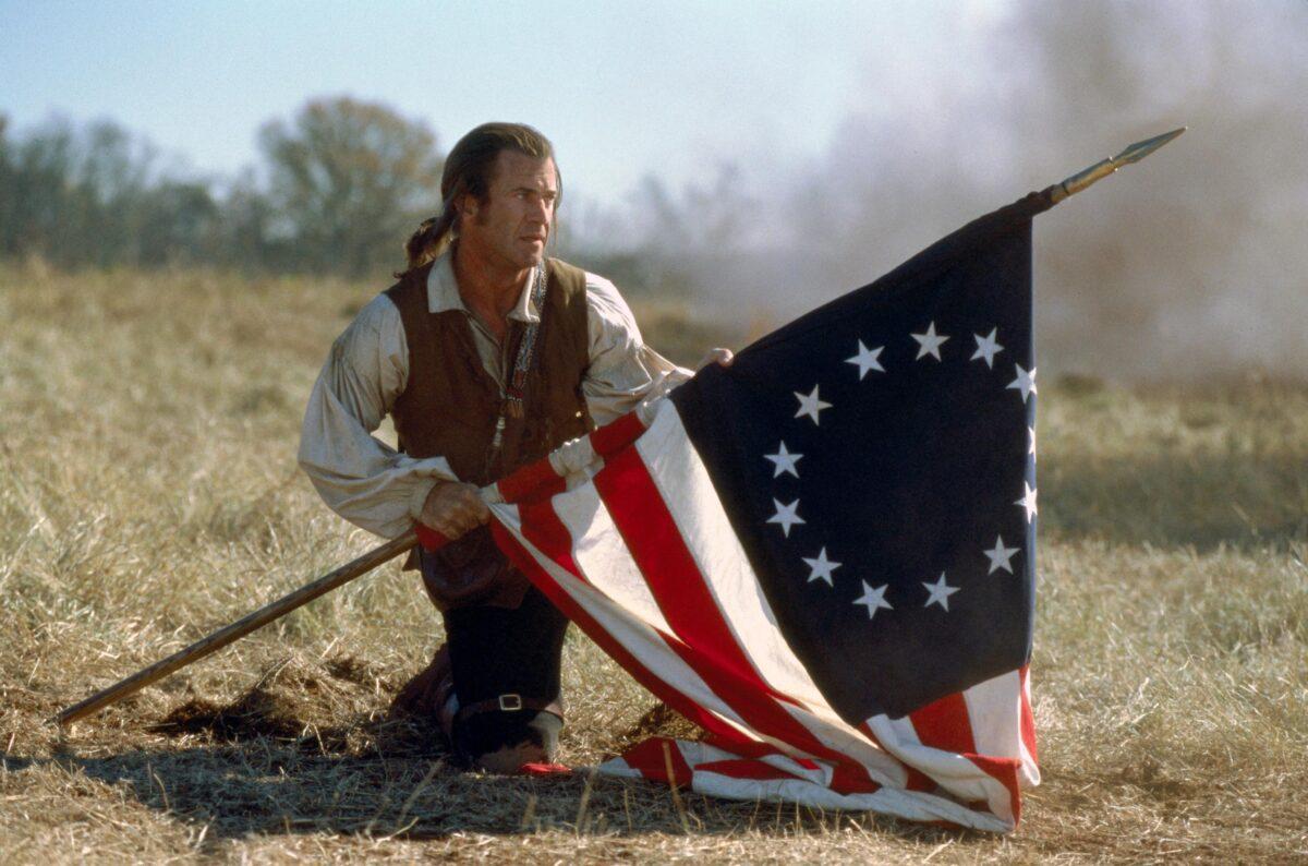 Mel Gibson stars in "The Patriot" as Benjamin Martin, who must fight for his family and his country. (MovieStillsDB)
