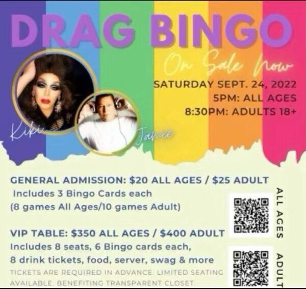 Tisha Flowers was removed from the current drag bingo lineup. Parents plan to protest in Katy, Texas. (Courtesy of Rebecca Clark)