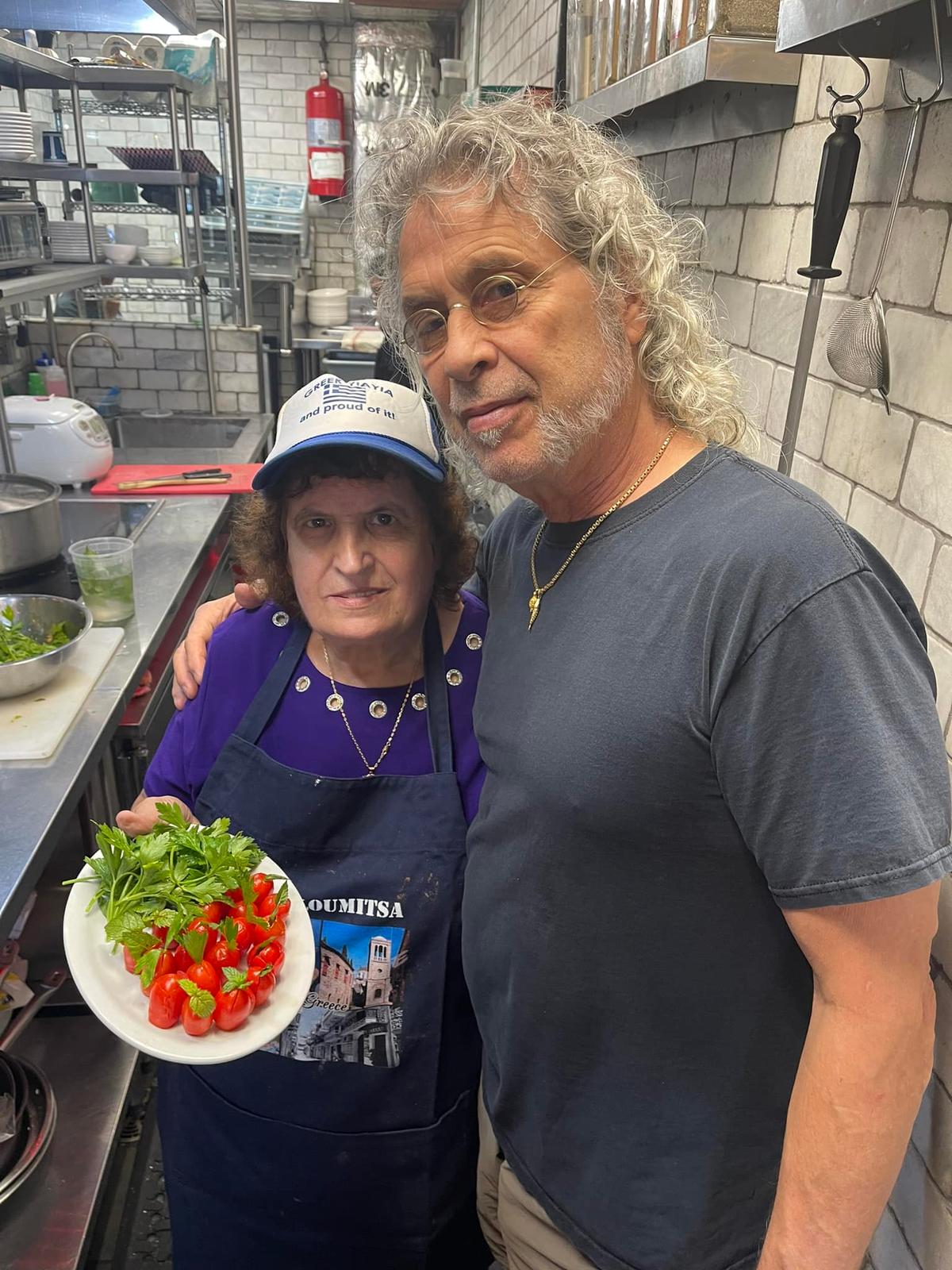 Nonna Ploumitsa from Chios, Greece with owner Jody. (Courtesy of <a href="https://www.enotecamaria.com/">Jody Scaravella</a>)