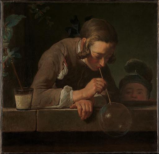 “Soap Bubbles,” circa 1733–1734, by Jean Siméon Chardin. Oil on canvas; 24 inches by 24 7/8 inches. The Metropolitan Museum of Art, New York. (Public Domain)