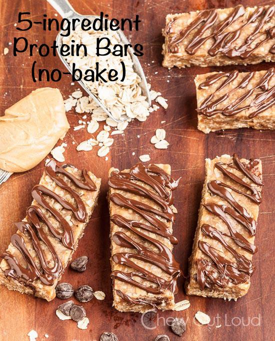 5-Ingredient Protein Bars (No-Bake!)