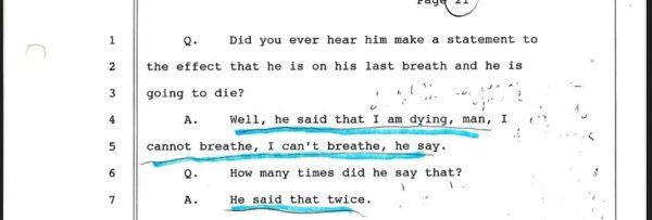 Screenshot from deposition of security guard Santiago Diaz, who witnessed the Jan. 7, 1998, arrest of Tom Laresca for allegedly breaking into his own house. (Courtesy of Tom Laresca)