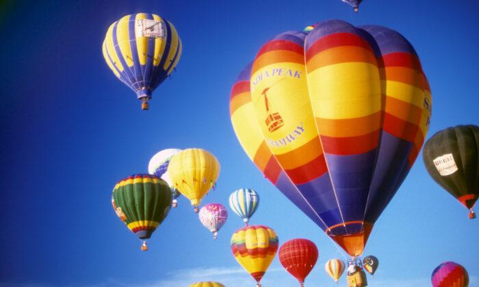 Hot Air Balloons Fill the Skies Above Albuquerque, New Mexico