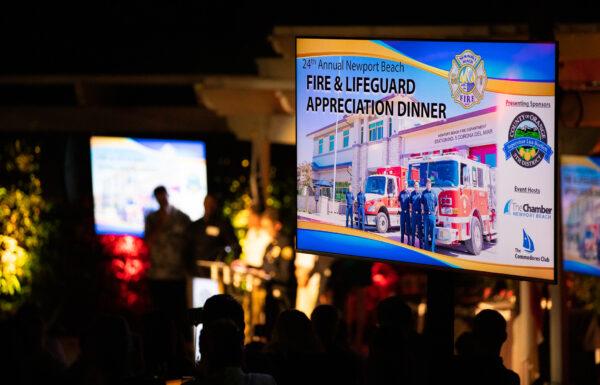The 24th Annual Newport Beach Fire and Lifeguard Appreciation Dinner in Newport Beach, Calif., on Sept. 20, 2022. (John Fredricks/The Epoch Times)