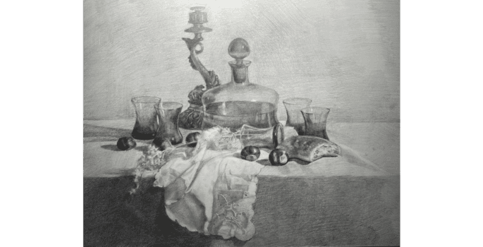 “Still Life Combination” by Lixuan Ding, art student at Fei Tian College Middletown, received an honorable mention. (Artsy.net/Screenshot via The Epoch Times)
