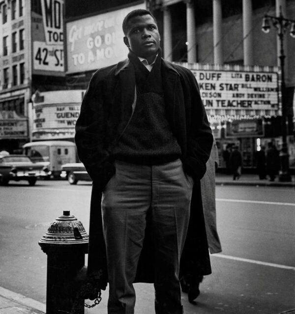 Sidney Poitier as featured in the documentary of his life, "Sidney." In 1944, Poitier relocated to New York City and never looked back. (Apple TV+)