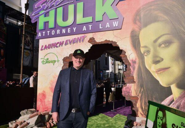 Kevin Feige, president of Marvel Studios, attends the world premiere of Marvel Studios' new series "She-Hulk: Attorney at Law" at El Capitan Theatre in Hollywood, Calif., on Aug. 15, 2022. (Alberto E. Rodriguez/Getty Images for Disney)