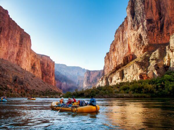 Rafting on the Colorado River in the Grand Canyon at sunrise. (Jim Mallouk/Shutterstock)