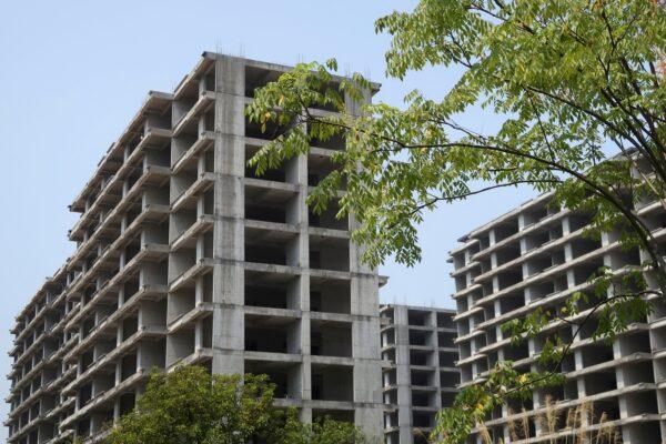 Unfinished apartment buildings at a residential complex developed by Jiadengbao Real Estate in China's Guangxi Zhuang region, China, on Sept. 17, 2022. (Eduardo Baptista/Reuters)