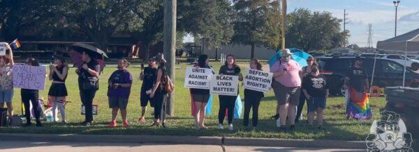 Screenshot from video recorded by undercover, independent journalist Tayler Hansen showing liberal supporters of the new Transparent Closet at the First Christian Church of Katy, Texas, on Sept. 24, 2022. (Courtesy of Tayler Hansen)