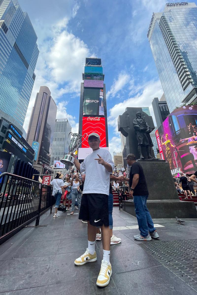 Pun Ho Lam was on the streets of New York. He said that he got a one-and-a-half-month trip to North America unexpectedly. (Courtesy of Pun Ho Lam)