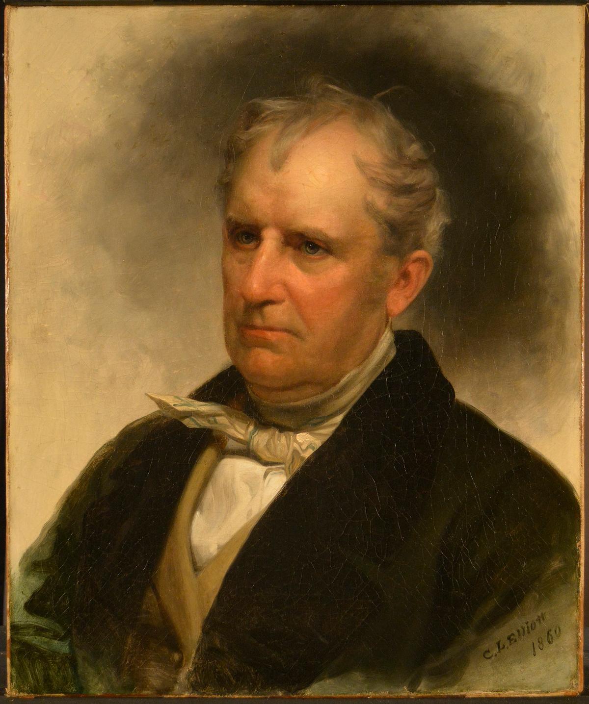 A portrait of James Fenimore Cooper by Charles Loring Elliott, 1860. (Public Domain)