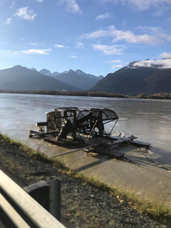 Fish wheel near Haines, Alaska on Sept. 29, 2022. (Courtesy of Charlene Jones)