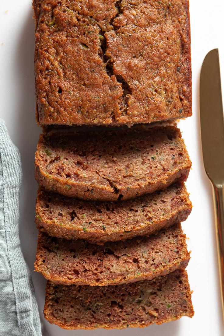 This zucchini bread is extra tender, thanks to an ample amount of zucchini. (Courtesy of Amy Dong)
