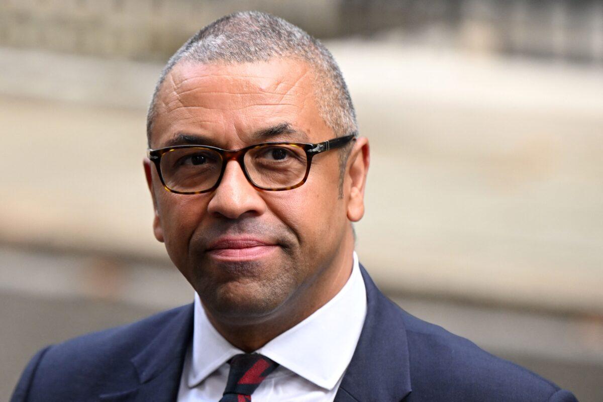 Britain's Foreign Secretary James Cleverly leaves 10 Downing Street in London on Sept. 7, 2022. (Justin Tallis/AFP via Getty Images)