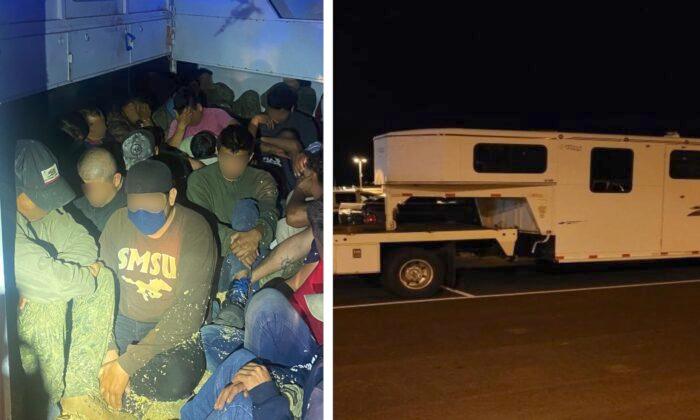 2 Americans Arrested for Allegedly Smuggling 33 Illegal Immigrants in Horse Trailer